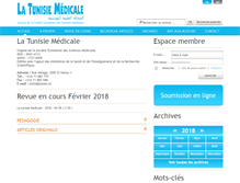 Tablet Screenshot of latunisiemedicale.com